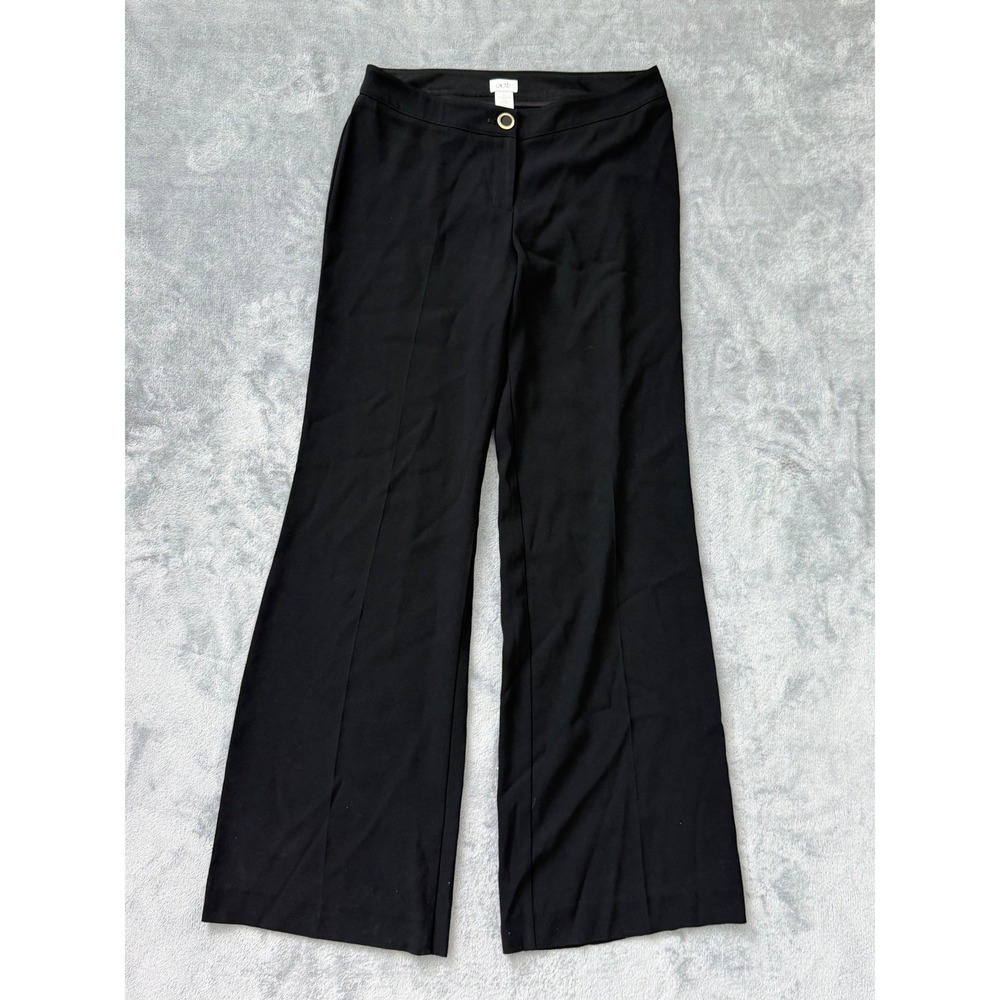 Office Siren Y2K 2000s Black Wide Leg Tailored Trousers Mid Rise Cache 8